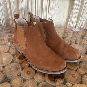 Dune London Tan Ankle Boots with Suede Finish‎